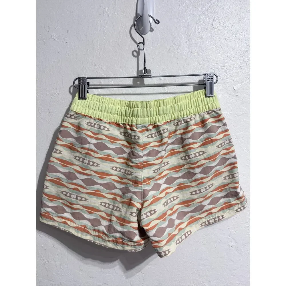 Patagonia Board Baggie Girl L Bottom Shorts Costa Rica Drawstring Yellow Swim